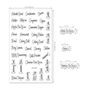 Black and white spice jar labels.