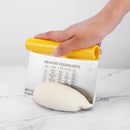 Stainless steel dough cutter with measurements