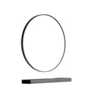 Smart round mirror with led lighting and time