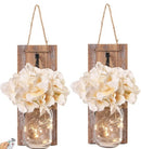 Remote Control Creative Wooden Jar Lantern Wall Lamp