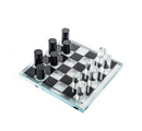 Black and white lattice crystal chessboard
