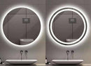 Smart bathroom mirror with led lighting