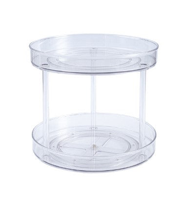 Double layer rotating storage rack