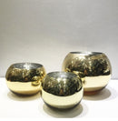 Electroplating golden mirror glass vase