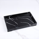 Marble pattern rectangle tray