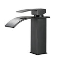 Waterfall shape bathroom stainless steel hot and cold water faucet