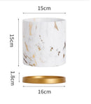 Nordic marble flower pot with tray