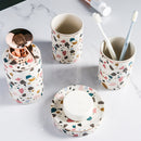 Ceramic Bathroom Accessory Set (4 Pcs)