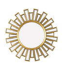 Glass round decorative mirror 32"