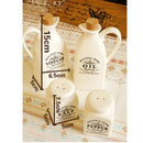 4 Pack Ceramic Condiment Container Set,