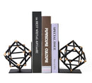 Space simple and creative metal cubic bookend ornaments set