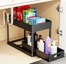 Kitchen Double Layer Sliding Storage Rack