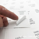 144 white waterproof condiment labels