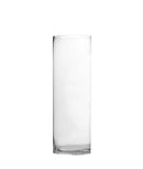 Simple Straight Tube Clear Glass Vase