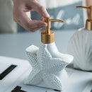 Bathroom Ceramic Starfish Shell Liquid Soap Dispenser