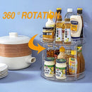 Double layer rotating storage rack