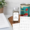 Spice Jar Labels, 216 Minimalist Waterproof Labels for Jars, Containers, Bottles, Pre-Printed Labels for Organizing Farmhouse Kitchen