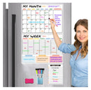 Weekly schedule refrigerator stickers set