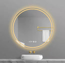 Smart bathroom mirror with led lighting