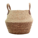 Nordic woven straw flower basket