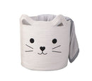 Cat Figure Cotton Rope Woven Home Storage Basket