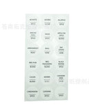 144 white waterproof condiment labels