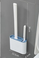 Wall Mounted Household Silicone Toilet Brush Set
