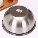 Set of 5-piece deep-dish stainless steel bowls of different sizes
