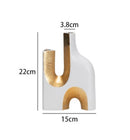 Electroplating gold special-shaped ceramic vase