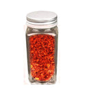 Pcs Glass Spice Jars/Bottles - 4oz Empty Square Spice Containers with Spice Labels - Shaker Lids and Airtight Metal Caps