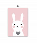 Simple cartoon canvas painting