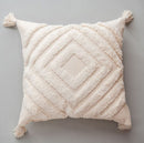 Ethnic style quilted tassel pillowcase (45*45)