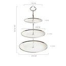 ceramic three-layer cake dessert stand