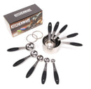 Stainless steel and silicone measuring spoon set (10-pieces)