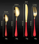 Stainless Steel Western Cutlery 24 Piece Titanium Plated including  Knife, Fork, Spoon and Gift Box