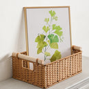Nordic Wood Handle Imitation Rattan Storage Basket for Sundries Storage