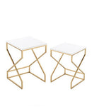 Home square marble coffee table