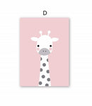 Simple cartoon canvas painting