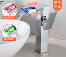 Bathroom Waterfall Faucet with LED Light