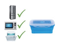 Silicone Lunch Box, Collapsible Folding Food Storage Container with Lids