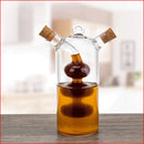 2 in 1 Transparent Glass Oil Bottle